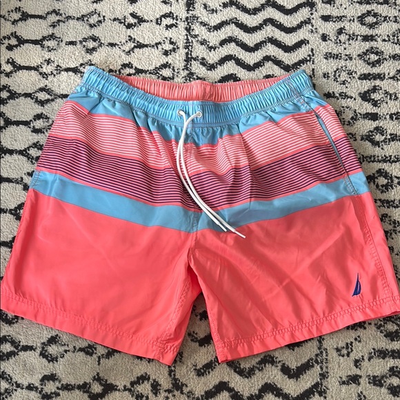 Colorful Nautica Striped Swim Shorts - Picture 1 of 1